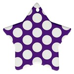 Purple Polkadot Star Ornament (Two Sides)