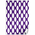 Purple Polkadot Canvas 24  x 36  (Unframed)