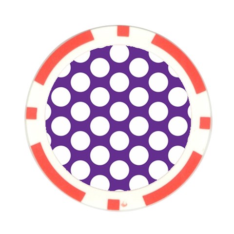 Purple Polkadot Poker Chip from ArtsNow.com Front