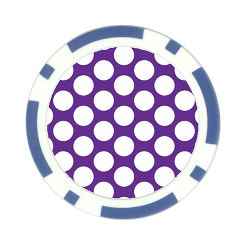 Purple Polkadot Poker Chip from ArtsNow.com Front