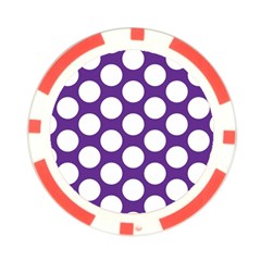 Purple Polkadot Poker Chip from ArtsNow.com Front