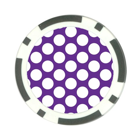 Purple Polkadot Poker Chip from ArtsNow.com Back