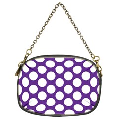 Purple Polkadot Chain Purse (Two Sided)  from ArtsNow.com Front