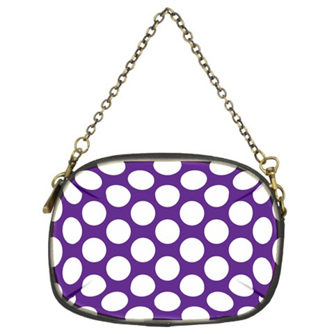 Purple Polkadot Chain Purse (Two Sided)  from ArtsNow.com Back