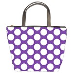 Purple Polkadot Bucket Handbag