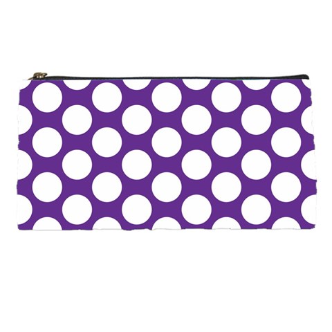 Purple Polkadot Pencil Case from ArtsNow.com Front