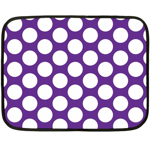 Purple Polkadot Mini Fleece Blanket (Two Sided) from ArtsNow.com 35 x27  Blanket Back