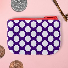 Purple Polkadot Coin Change Purse from ArtsNow.com Back