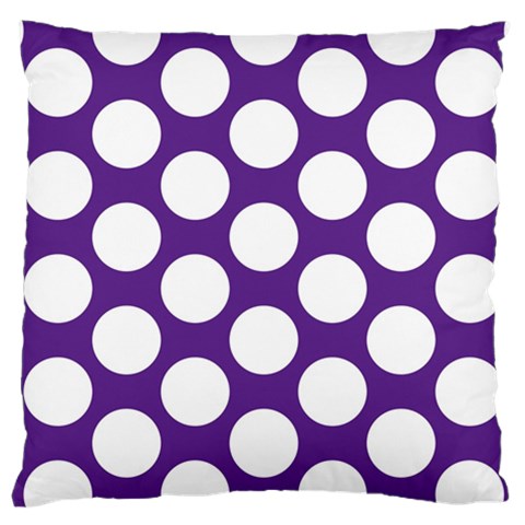 Purple Polkadot Large Cushion Case (Two Sided)  from ArtsNow.com Front