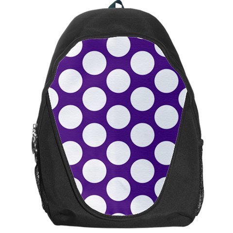 Purple Polkadot Backpack Bag from ArtsNow.com Front