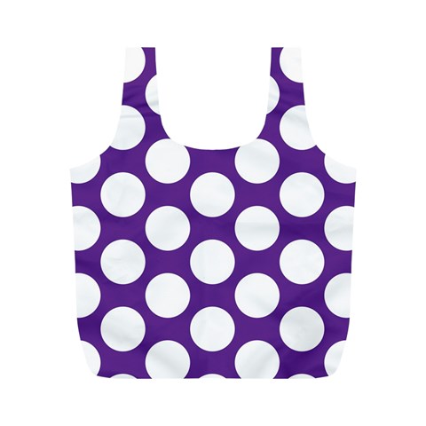 Purple Polkadot Reusable Bag (M) from ArtsNow.com Back