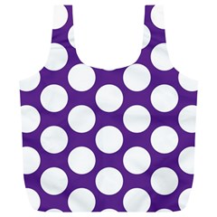 Purple Polkadot Reusable Bag (XL) from ArtsNow.com Front