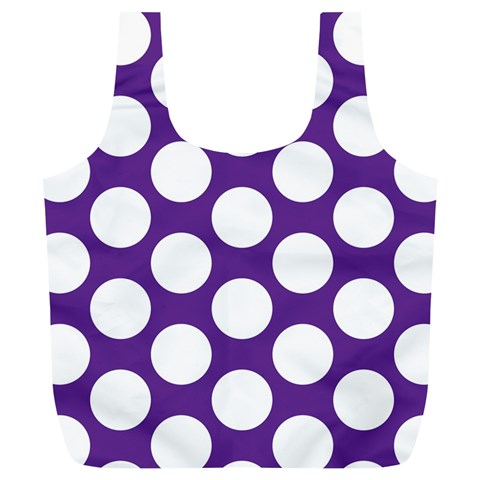 Purple Polkadot Reusable Bag (XL) from ArtsNow.com Back