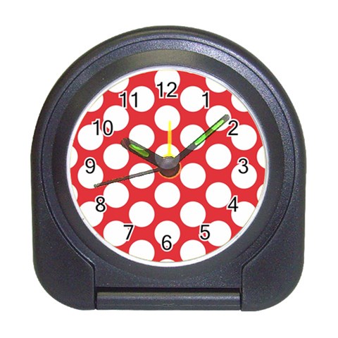 Red Polkadot Desk Alarm Clock from ArtsNow.com Front