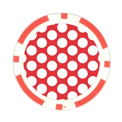 Red Polkadot Poker Chip from ArtsNow.com Front