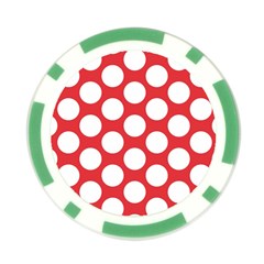 Red Polkadot Poker Chip from ArtsNow.com Front