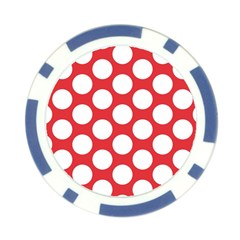 Red Polkadot Poker Chip from ArtsNow.com Front