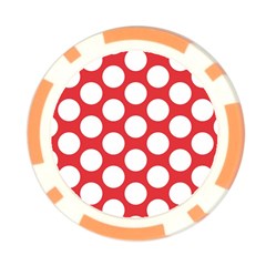 Red Polkadot Poker Chip from ArtsNow.com Front