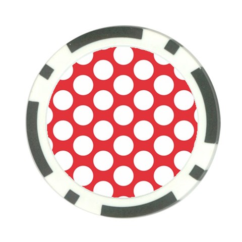 Red Polkadot Poker Chip from ArtsNow.com Back