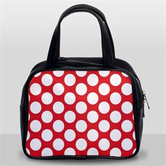 Red Polkadot Classic Handbag (Two Sides) from ArtsNow.com Front