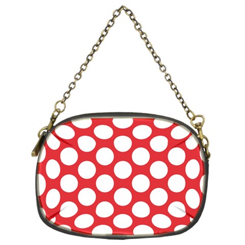 Red Polkadot Chain Purse (Two Sided)  from ArtsNow.com Back