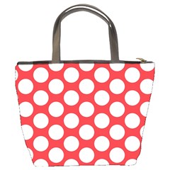 Red Polkadot Bucket Handbag from ArtsNow.com Back