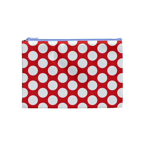 Red Polkadot Cosmetic Bag (Medium) from ArtsNow.com Front