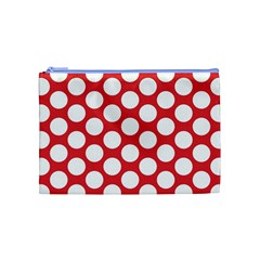 Red Polkadot Cosmetic Bag (Medium) from ArtsNow.com Front