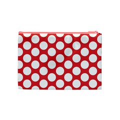 Red Polkadot Cosmetic Bag (Medium) from ArtsNow.com Back