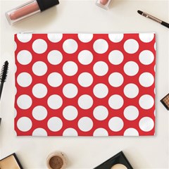 Red Polkadot Cosmetic Bag (XL) from ArtsNow.com Front