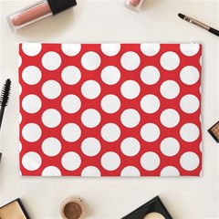 Red Polkadot Cosmetic Bag (XL) from ArtsNow.com Back