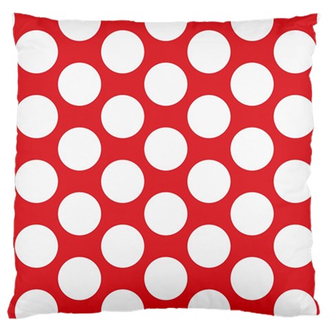 Red Polkadot Large Cushion Case (Two Sided)  from ArtsNow.com Front