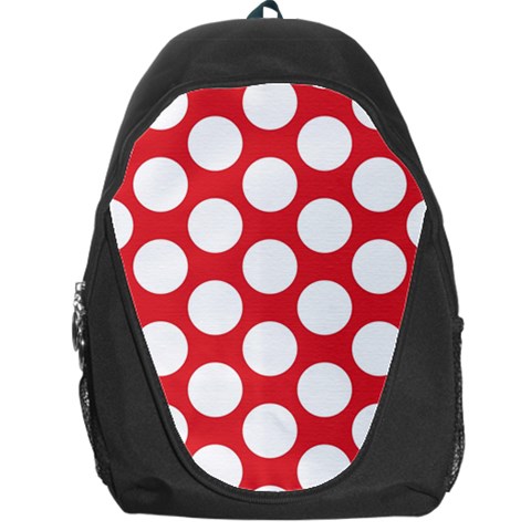 Red Polkadot Backpack Bag from ArtsNow.com Front