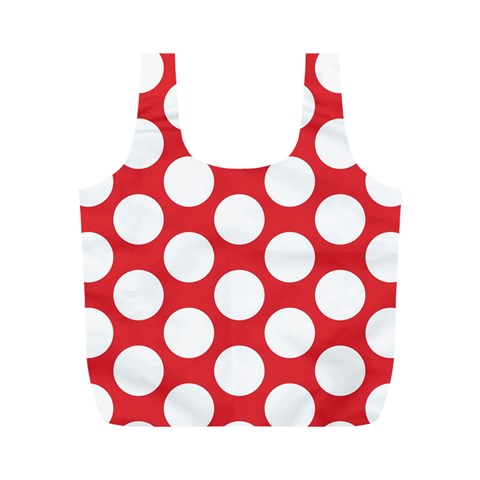 Red Polkadot Reusable Bag (M) from ArtsNow.com Back