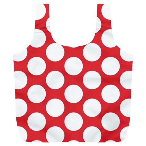 Red Polkadot Reusable Bag (XL) from ArtsNow.com Back