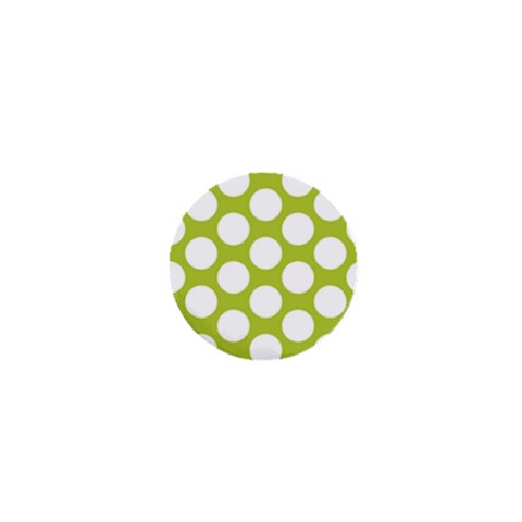 Spring Green Polkadot 1  Mini Button from ArtsNow.com Front