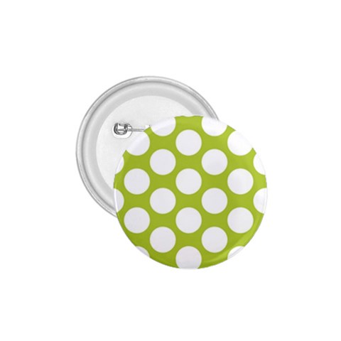 Spring Green Polkadot 1.75  Button from ArtsNow.com Front