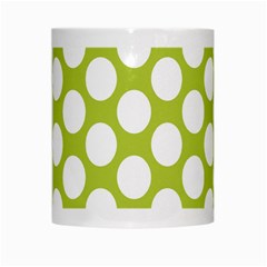 Spring Green Polkadot White Coffee Mug from ArtsNow.com Center