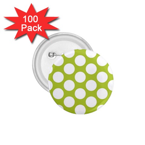 Spring Green Polkadot 1.75  Button (100 pack) from ArtsNow.com Front