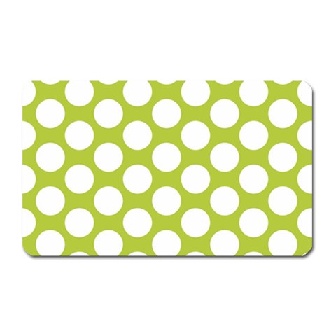 Spring Green Polkadot Magnet (Rectangular) from ArtsNow.com Front