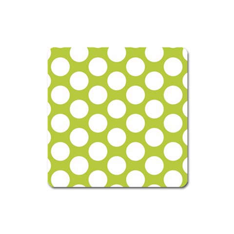 Spring Green Polkadot Magnet (Square) from ArtsNow.com Front