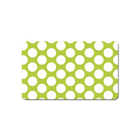 Spring Green Polkadot Magnet (Name Card) from ArtsNow.com Front