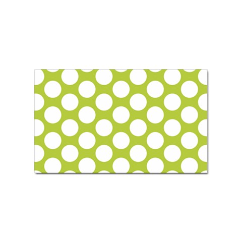 Spring Green Polkadot Sticker 100 Pack (Rectangle) from ArtsNow.com Front