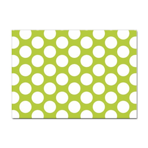 Spring Green Polkadot A4 Sticker 10 Pack from ArtsNow.com Front