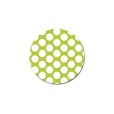 Spring Green Polkadot Golf Ball Marker from ArtsNow.com Front