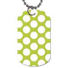 Spring Green Polkadot Dog Tag (Two Front