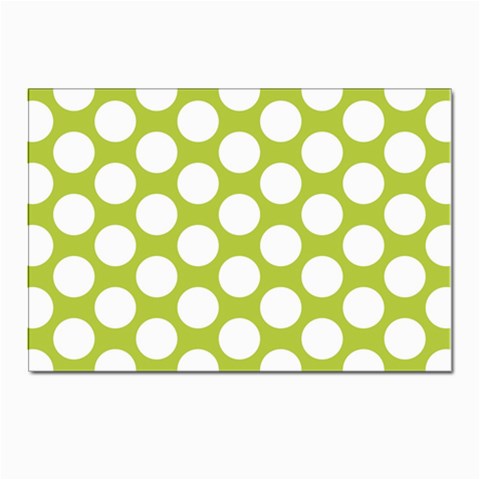 Spring Green Polkadot Postcards 5  x 7  (10 Pack) from ArtsNow.com Front