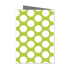 Spring Green Polkadot Mini Greeting Card (8 Pack) from ArtsNow.com Left