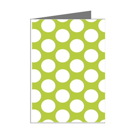 Spring Green Polkadot Mini Greeting Card (8 Pack) from ArtsNow.com Right