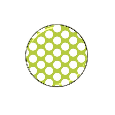 Spring Green Polkadot Golf Ball Marker (for Hat Clip) from ArtsNow.com Front